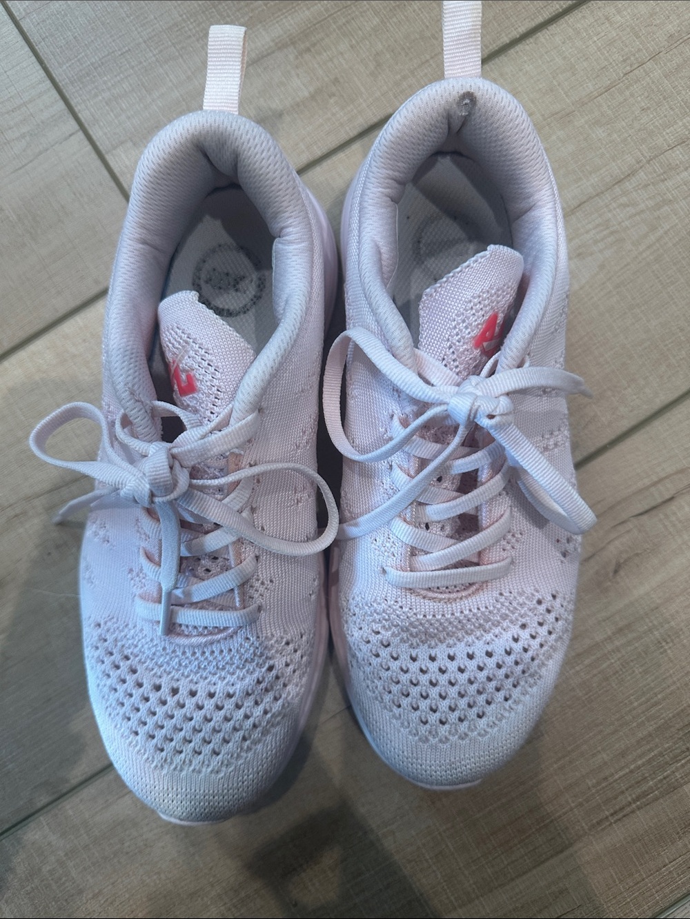 APL Kids Knit Sneakers in Light Pink and White